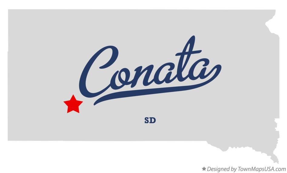 Map of Conata South Dakota SD