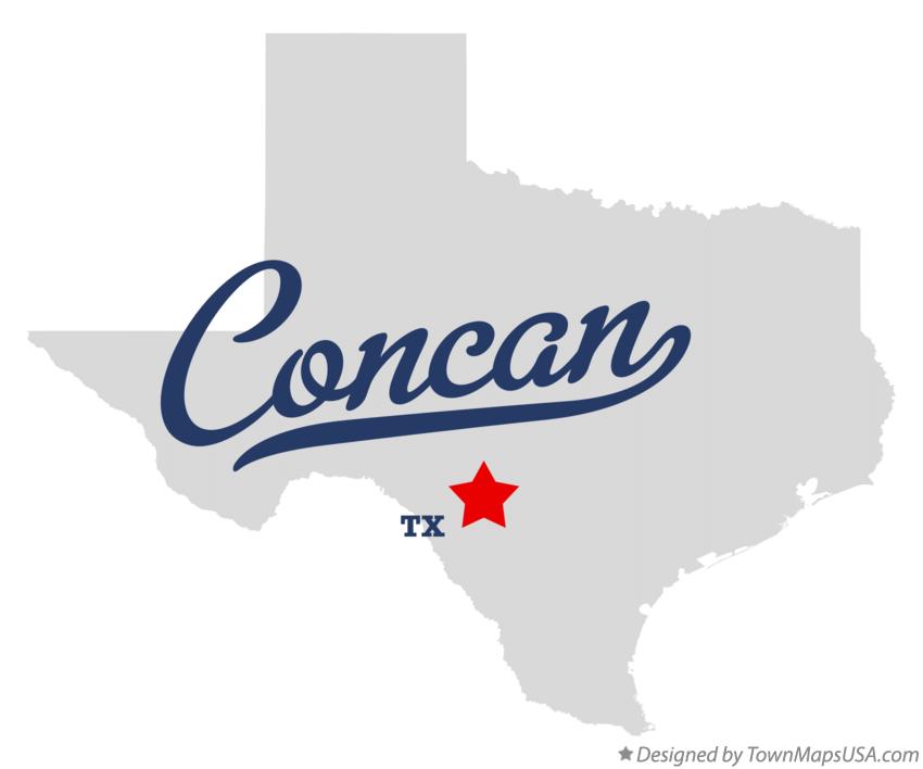 Map of Concan Texas TX