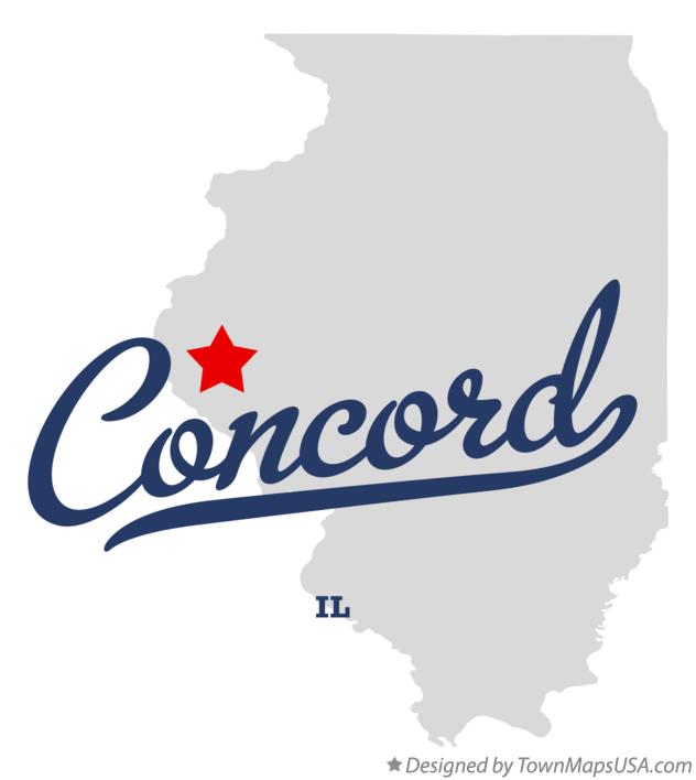 Map of Concord Illinois IL