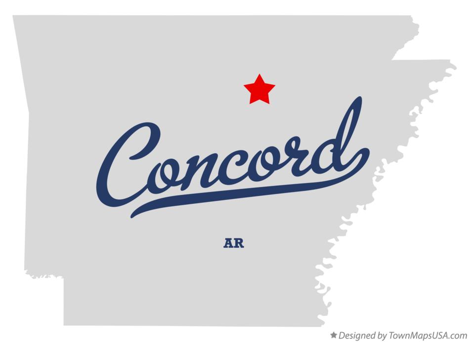Map of Concord Arkansas AR