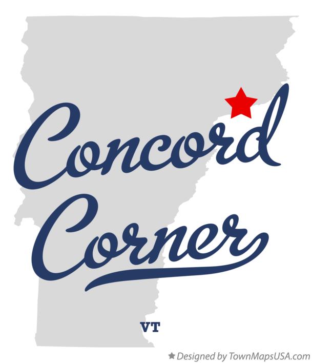 Map of Concord Corner Vermont VT