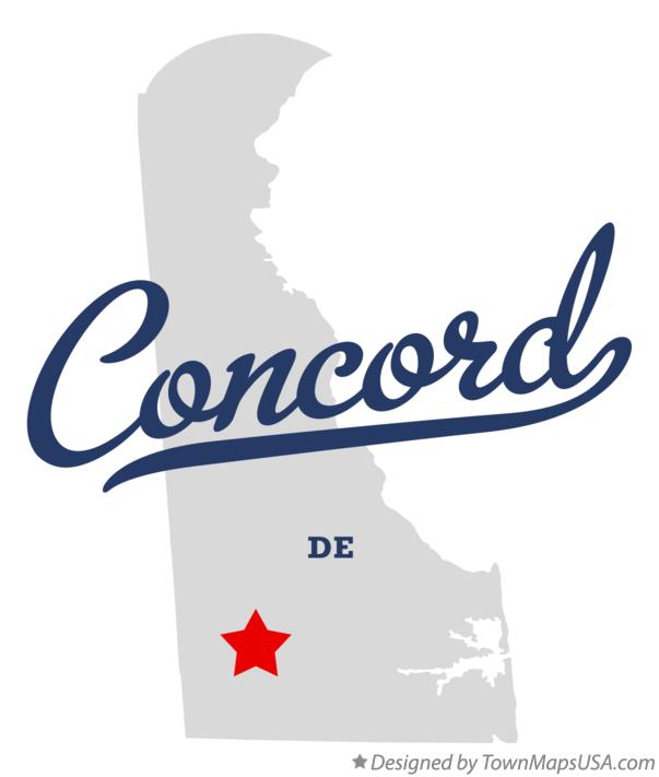 Map of Concord Delaware DE