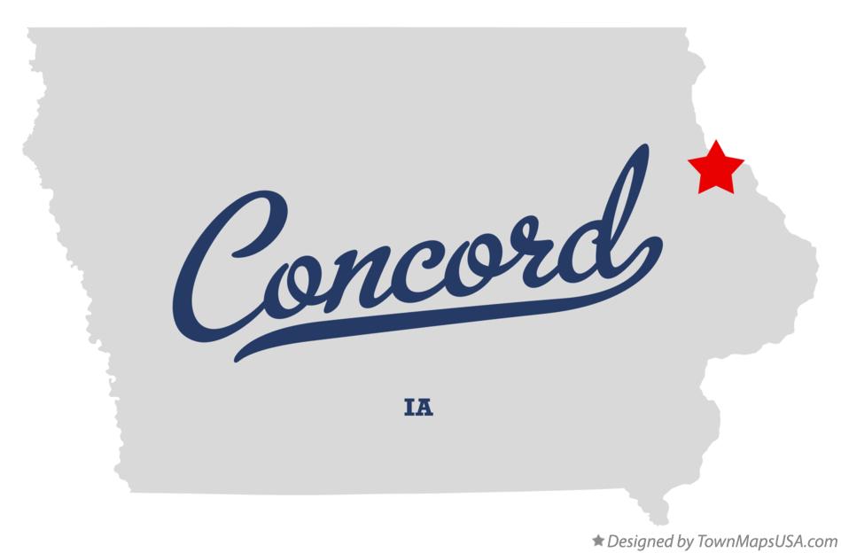 Map of Concord Iowa IA