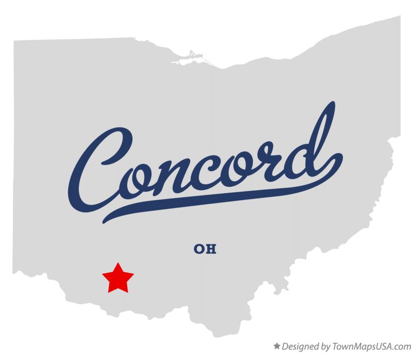 Map of Concord Ohio OH