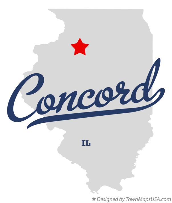Map of Concord Illinois IL