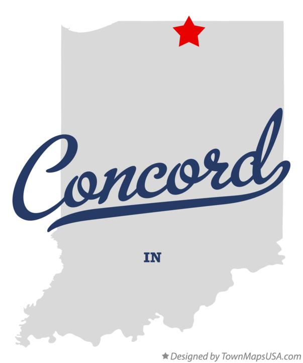 Map of Concord Indiana IN
