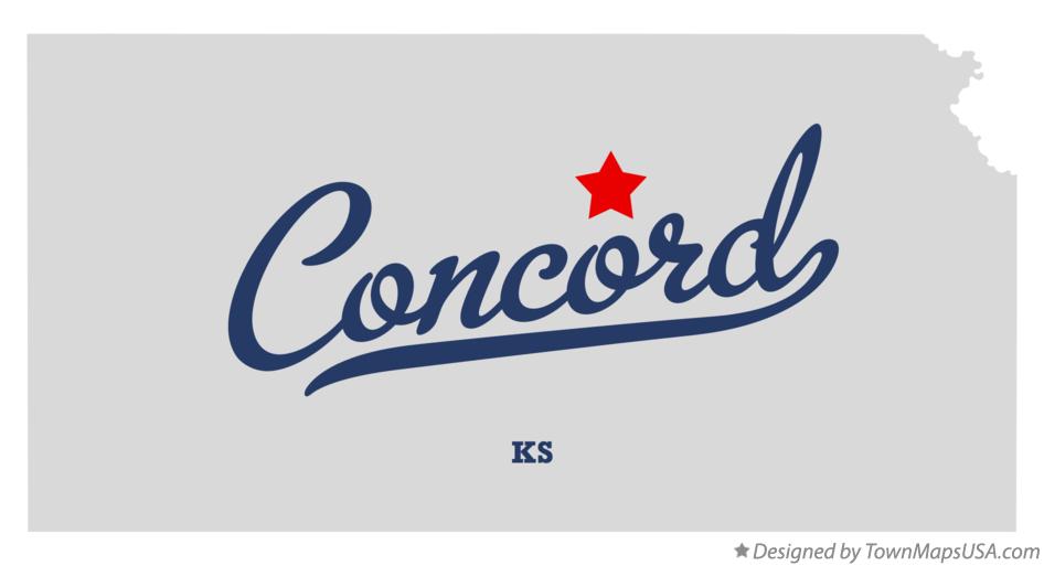 Map of Concord Kansas KS