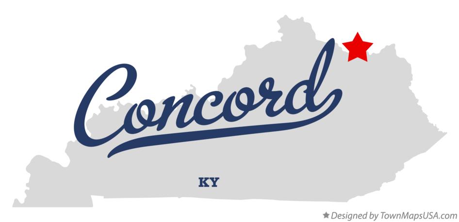 Map of Concord Kentucky KY
