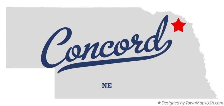 Map of Concord Nebraska NE