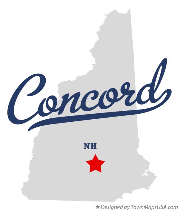 Map of Concord New Hampshire NH