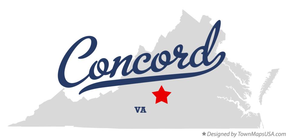 Map of Concord Virginia VA