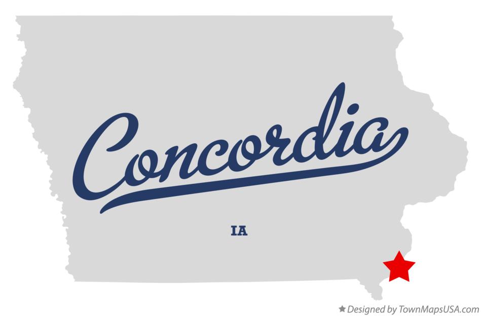 Map of Concordia Iowa IA