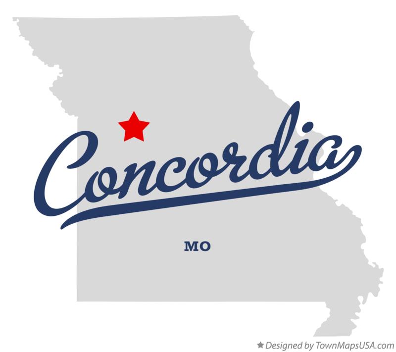 Map of Concordia Missouri MO