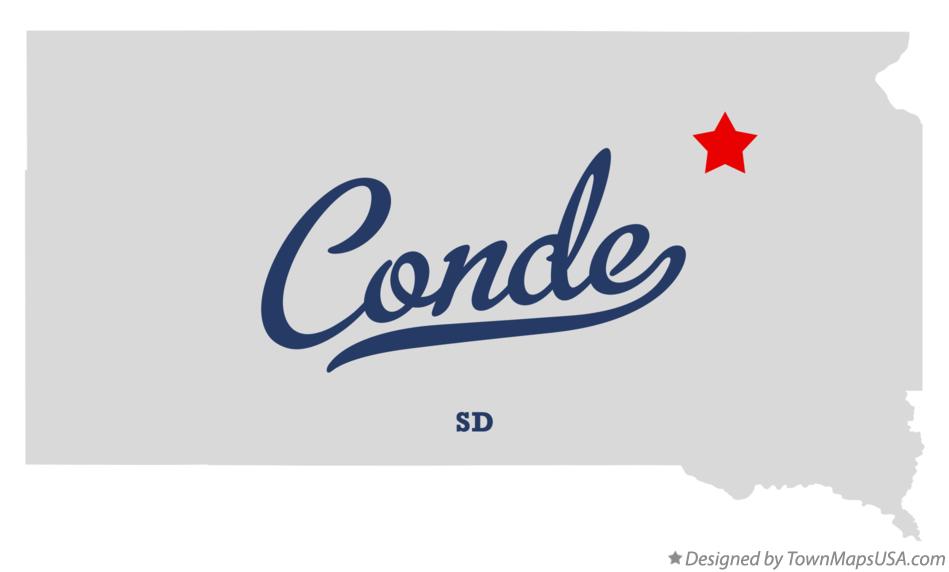 Map of Conde South Dakota SD