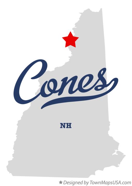Map of Cones New Hampshire NH
