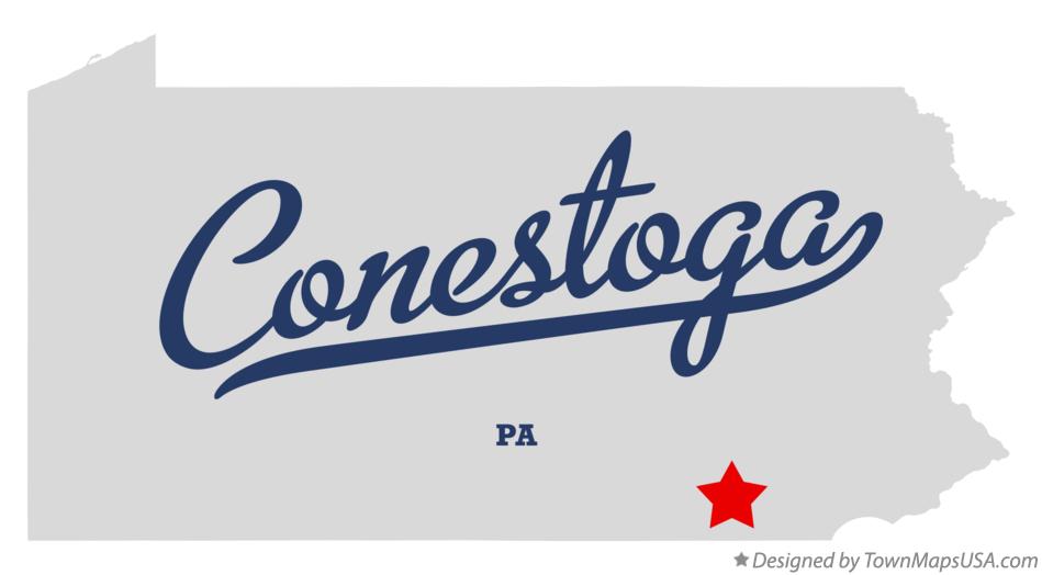 Map of Conestoga Pennsylvania PA