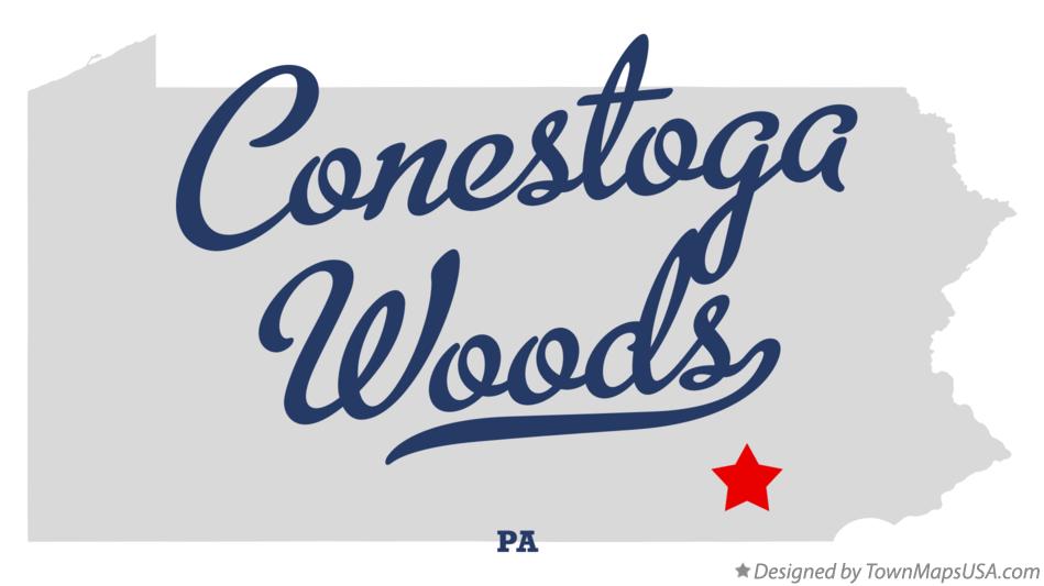 Map of Conestoga Woods Pennsylvania PA
