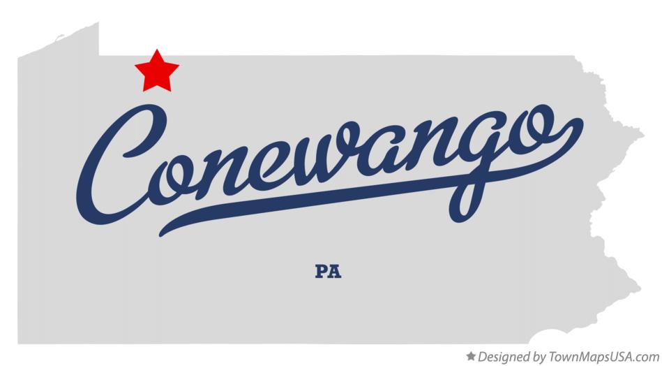 Map of Conewango Pennsylvania PA