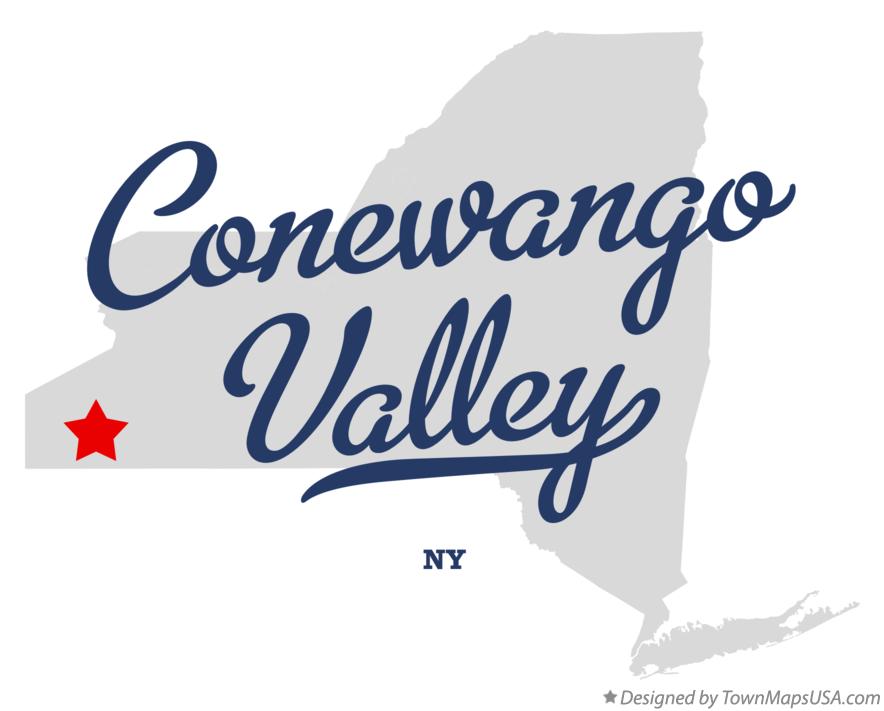 Map of Conewango Valley New York NY