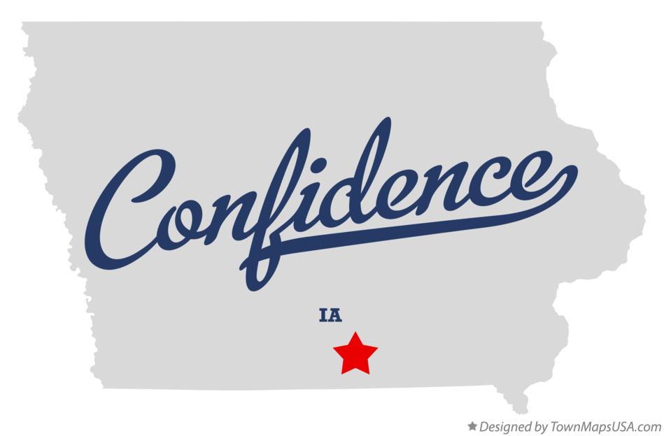 Map of Confidence Iowa IA