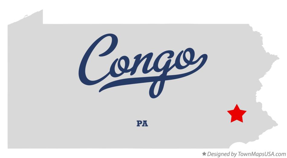 Map of Congo Pennsylvania PA