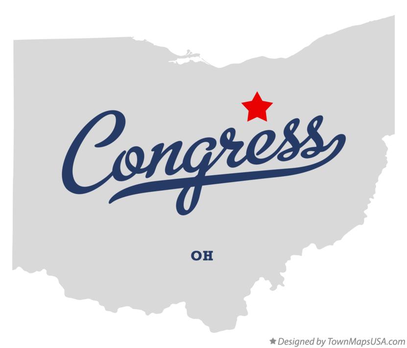 Map of Congress Ohio OH