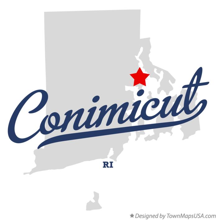 Map of Conimicut Rhode Island RI