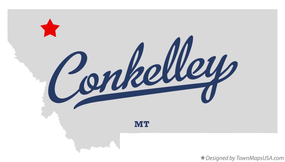 Map of Conkelley Montana MT