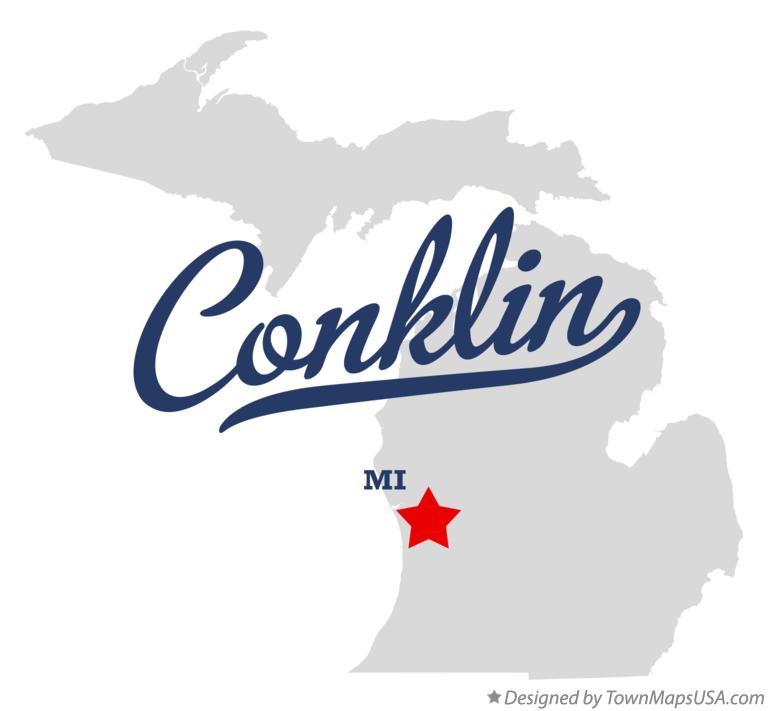 Map of Conklin Michigan MI