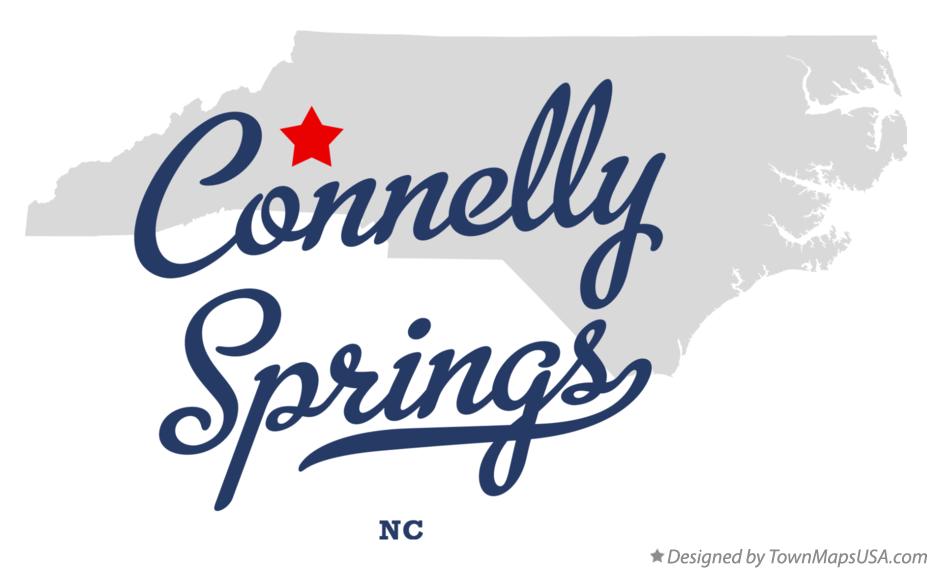 Map of Connelly Springs North Carolina NC