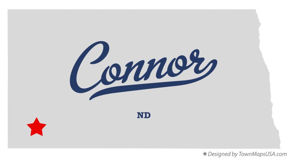 Map of Connor North Dakota ND