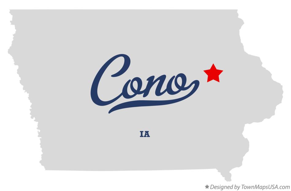 Map of Cono Iowa IA