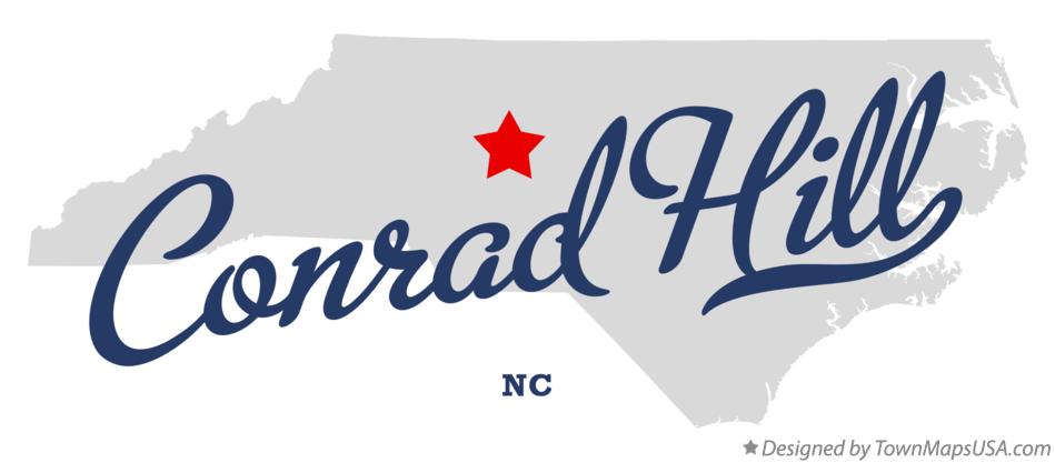 Map of Conrad Hill North Carolina NC