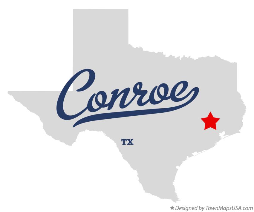 Map of Conroe Texas TX