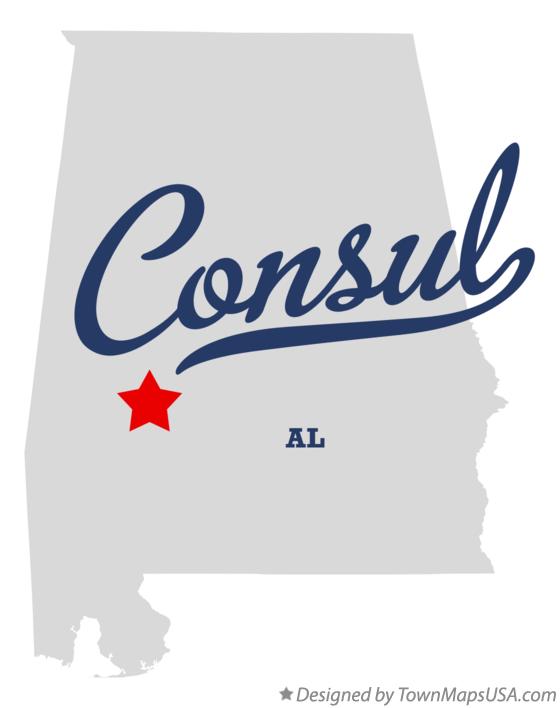 Map of Consul Alabama AL