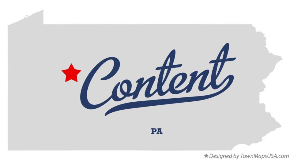 Map of Content Pennsylvania PA
