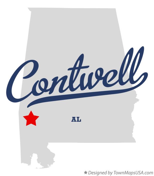 Map of Contwell Alabama AL