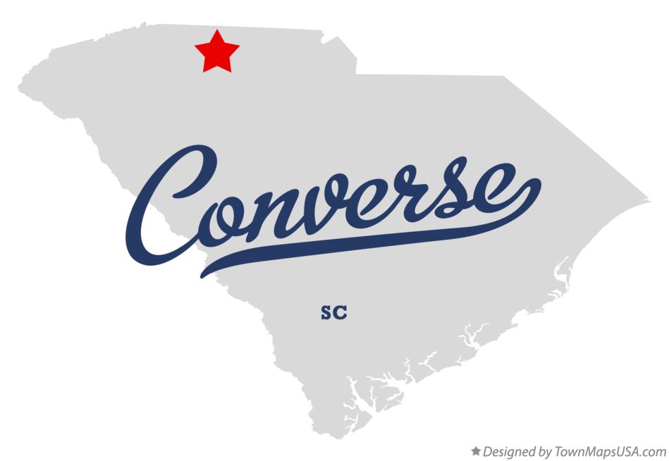 Map of Converse South Carolina SC