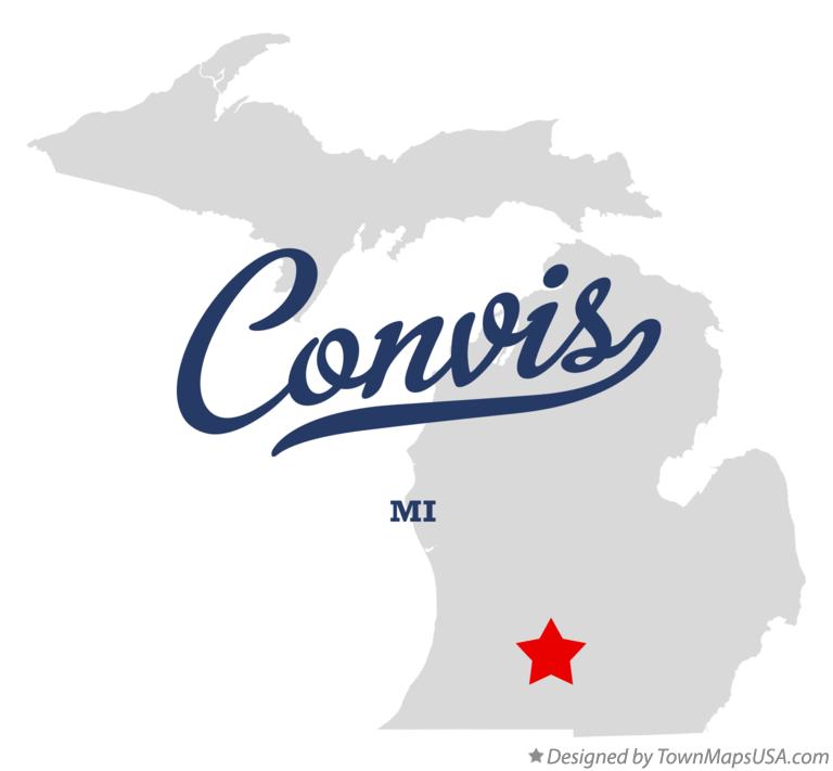 Map of Convis Michigan MI