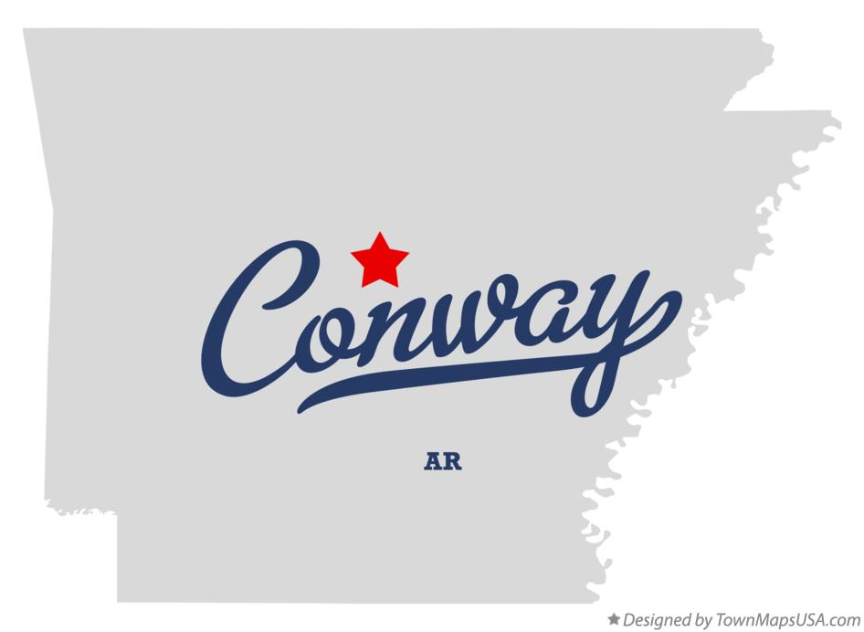 Map of Conway Arkansas AR