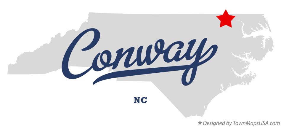 Map of Conway North Carolina NC