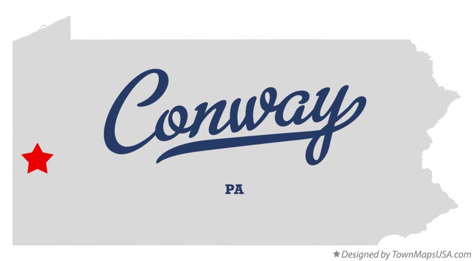 Map of Conway Pennsylvania PA