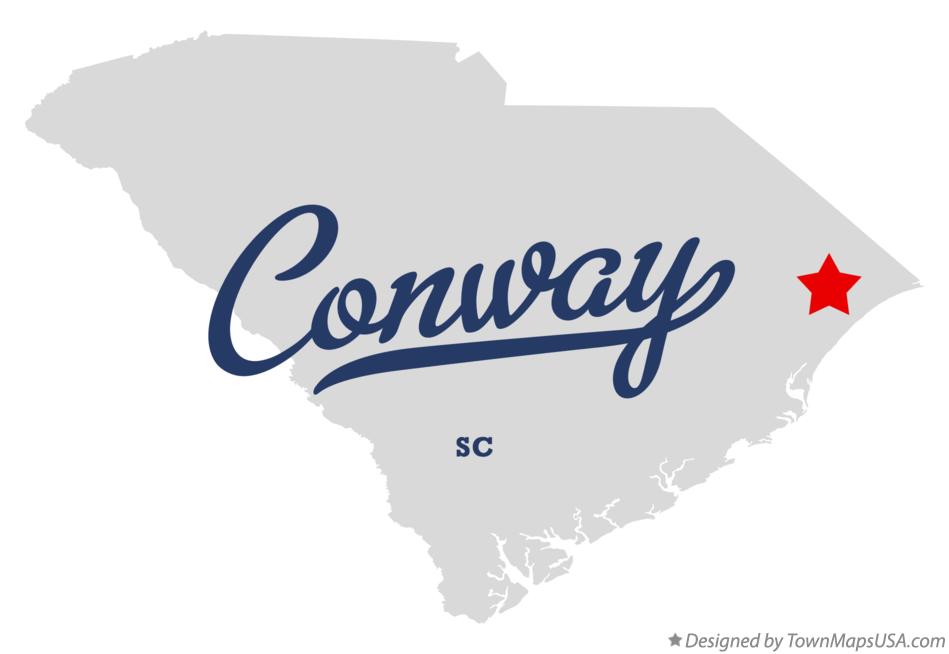 Map of Conway South Carolina SC