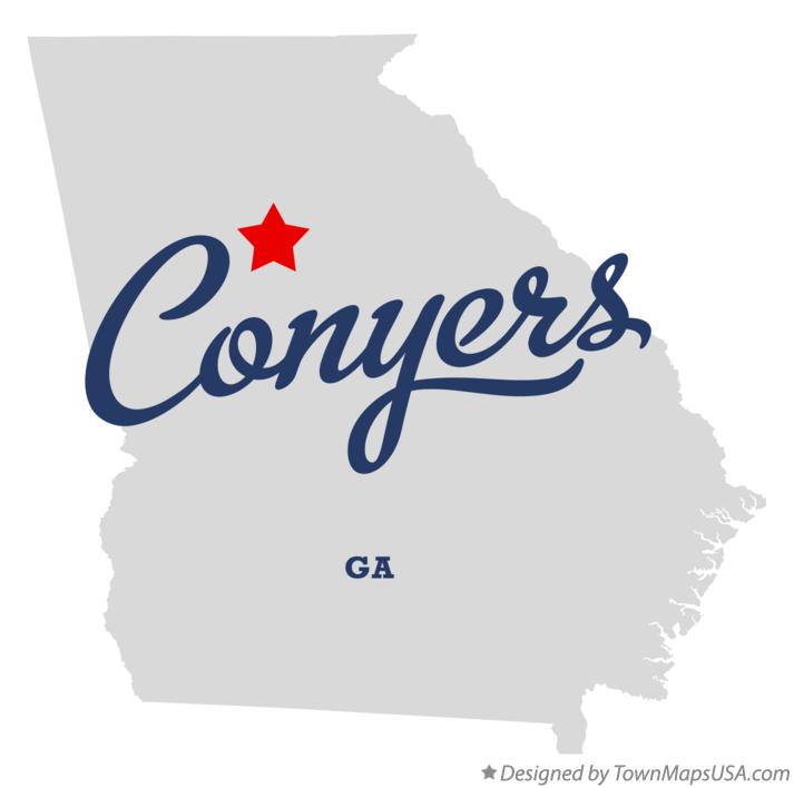 Map of Conyers Georgia GA