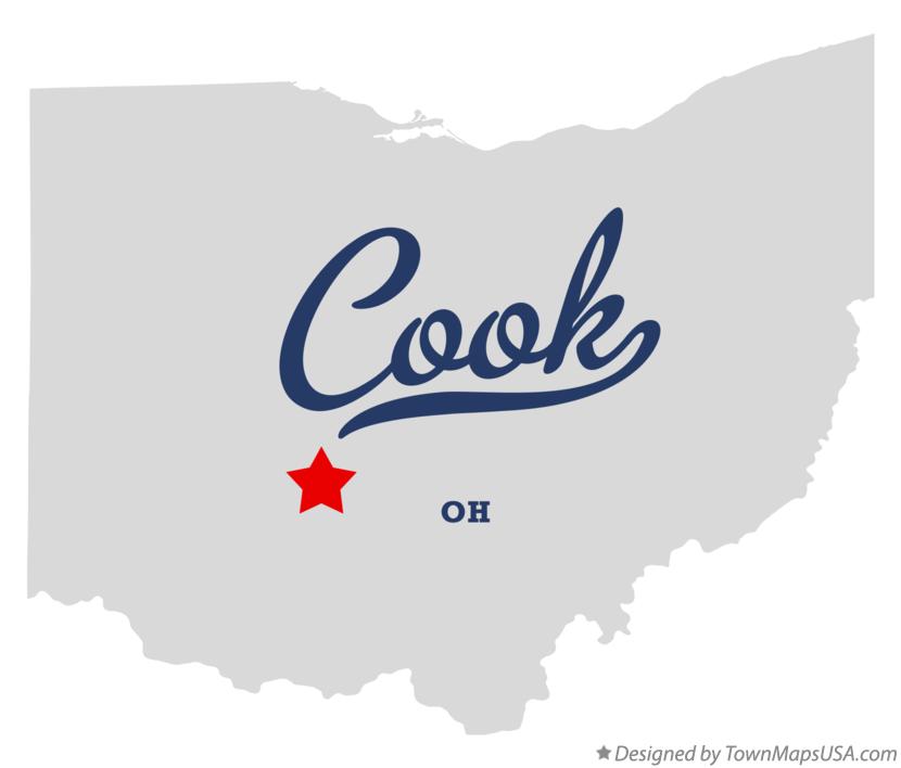Map of Cook Ohio OH