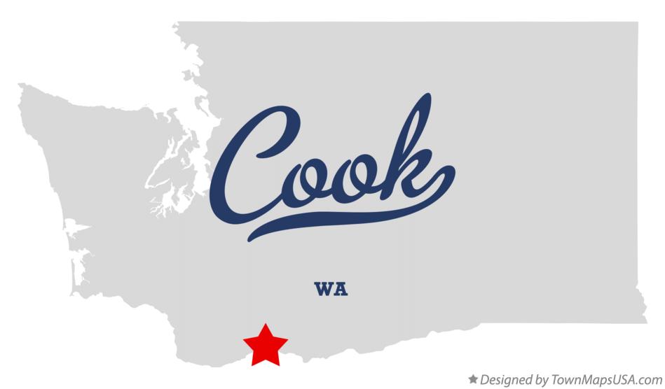 Map of Cook Washington WA