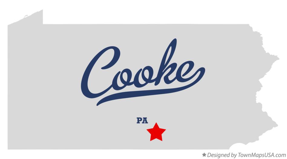 Map of Cooke Pennsylvania PA