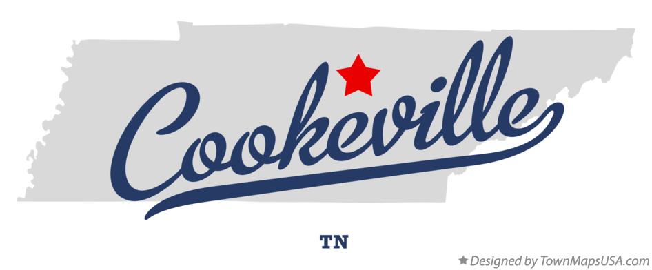 Map of Cookeville Tennessee TN