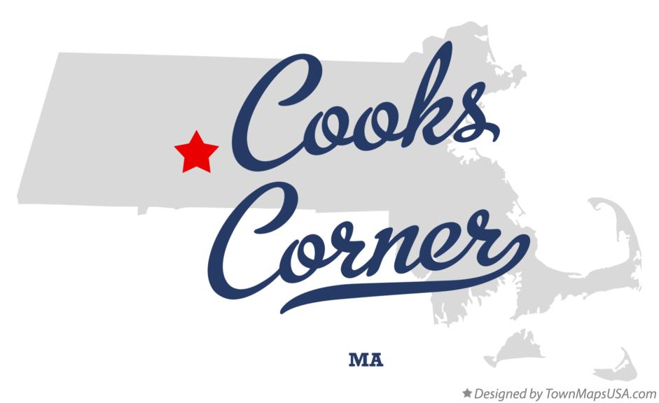 Map of Cooks Corner Massachusetts MA