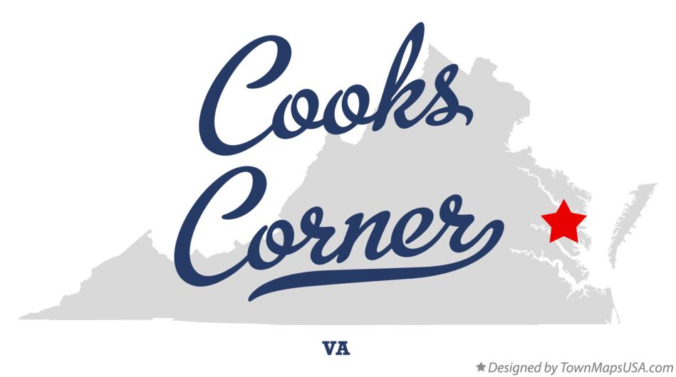 Map of Cooks Corner Virginia VA